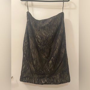 Black Lace and Gold Skirt